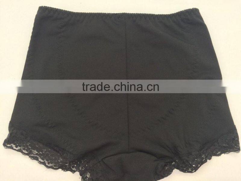 Fashion Style! 2015 New Arrival Black Color Briefs With Lace Comfortable Wearing Big Size Women Mommy Pants
