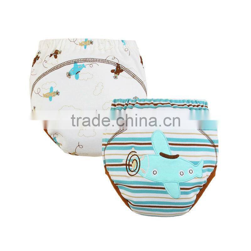 2014 baby wear 100 cotton embroider toddler potty training pants diaper