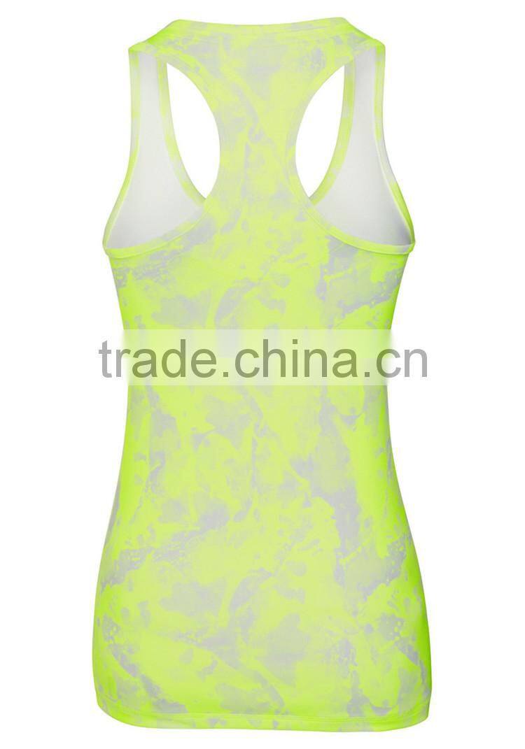 Classical design Active Watercolour Print Vest top tank