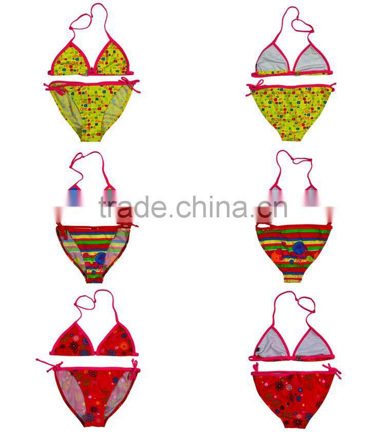 China wholesale children cute printed micro bikini