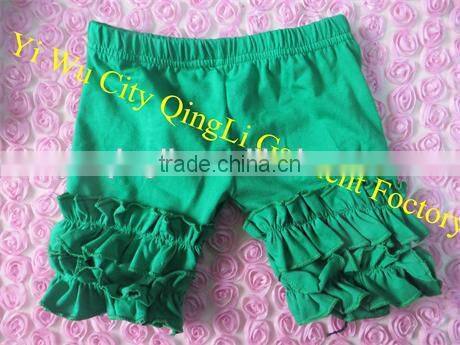 Newest Baby Double Ruffle Short Design Super Soft Cotton Kids Orange and Black Trouse Toddler Girls Halloween Outfit