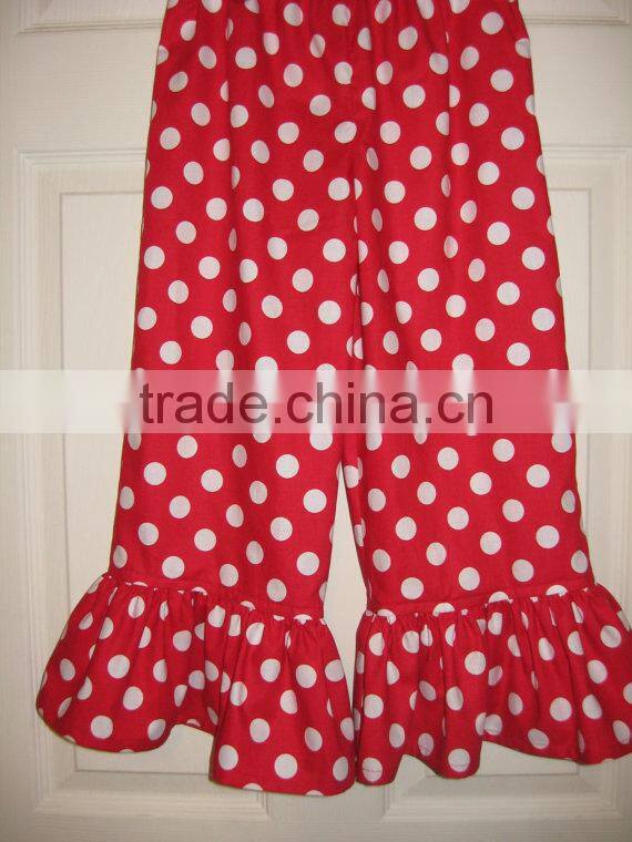 High Quality Wholesale Kids Casual Pants Lovely Chevron Ruffle Leggings Cotton Baby Girls Cotton Trousers