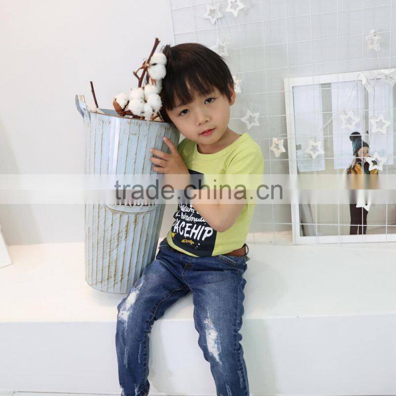 promotional cotton summer kids wear slim fit t shirt for wholesale