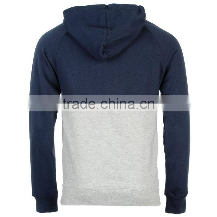 Custom Designs Two Color Plain Cotton Hoodie For Men