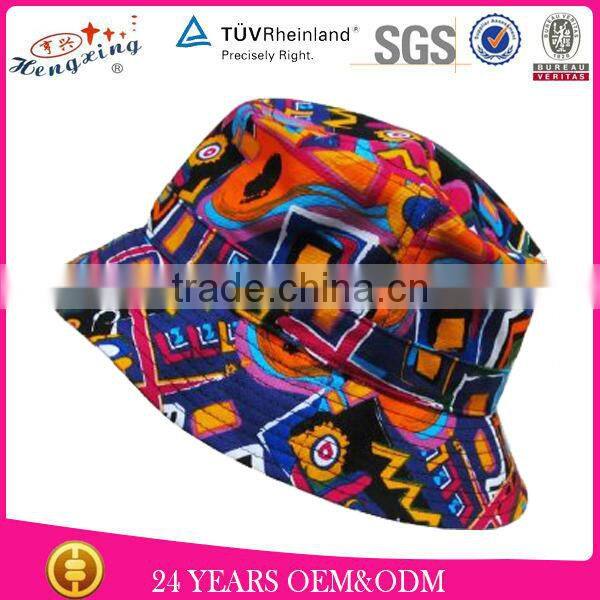 Promotional Plain Short Brim Cotton Custom All Over Print Bucket Hat Pattern