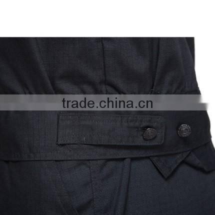 Juqian wholesale Customized High Quality short sleeve 2 piece black Engineer Mens Security Uniforms