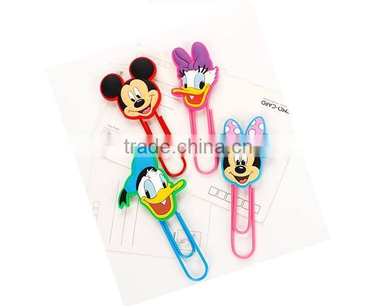 Mickey shape paper clip customizable planner PVC clip