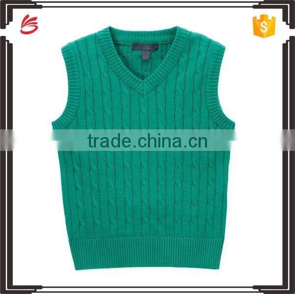 England style V neck sweater vest unifrom sleeveless sweater