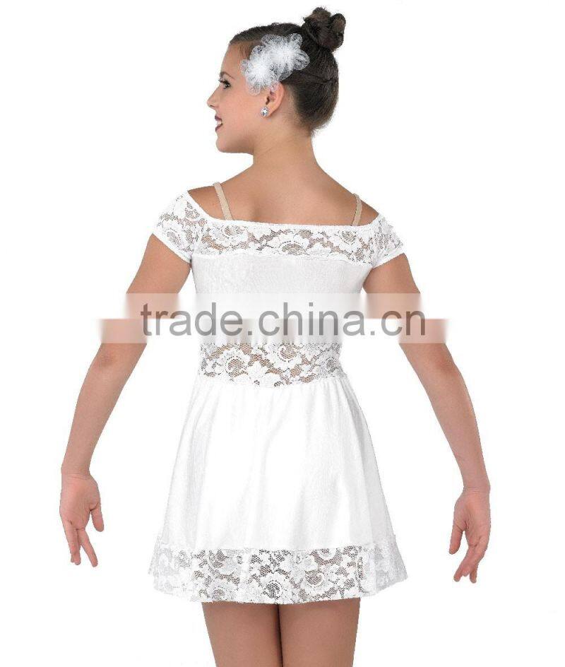 2016 - women white lyrical knee length lace amazing dress for show
