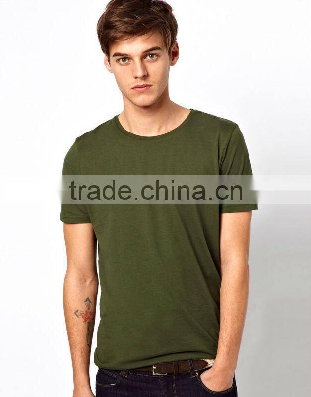 men's crew neck cotton tee shirt