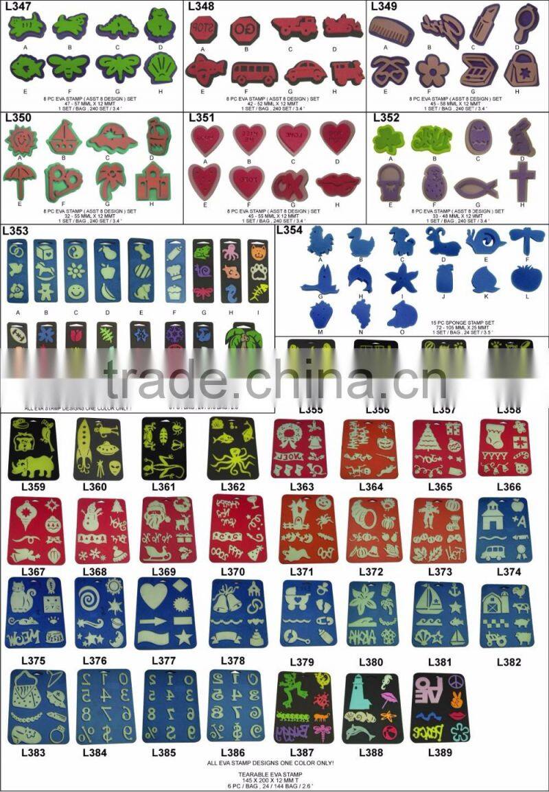 2pcs eva foam Geometry stamp