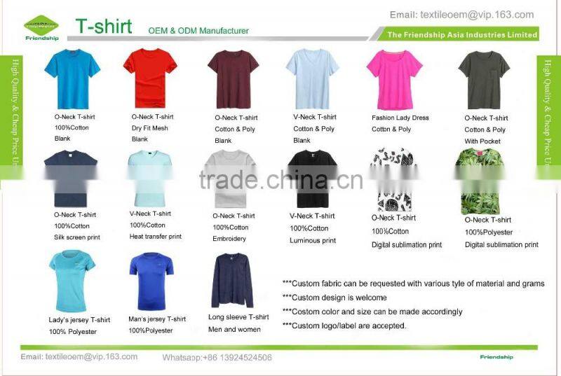 100%Cotton Cheap Printed T shirt With Custom Logo