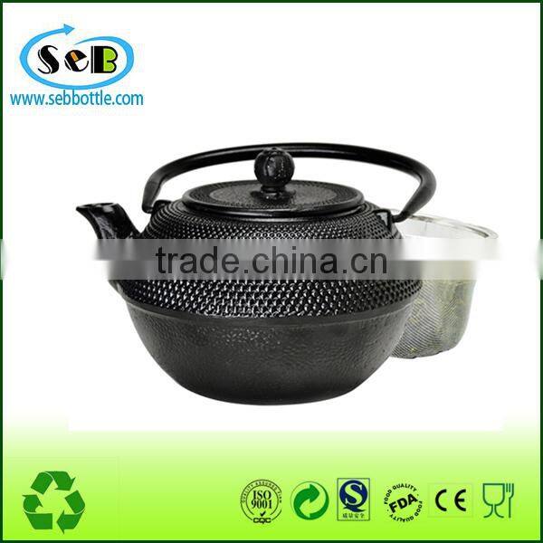 Cast Iron Teapot with Black Coating