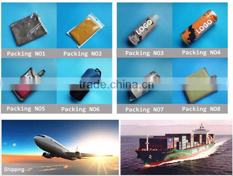 Microfiber outdoor travel towel for backpacking cool sport towel hiking sports towel