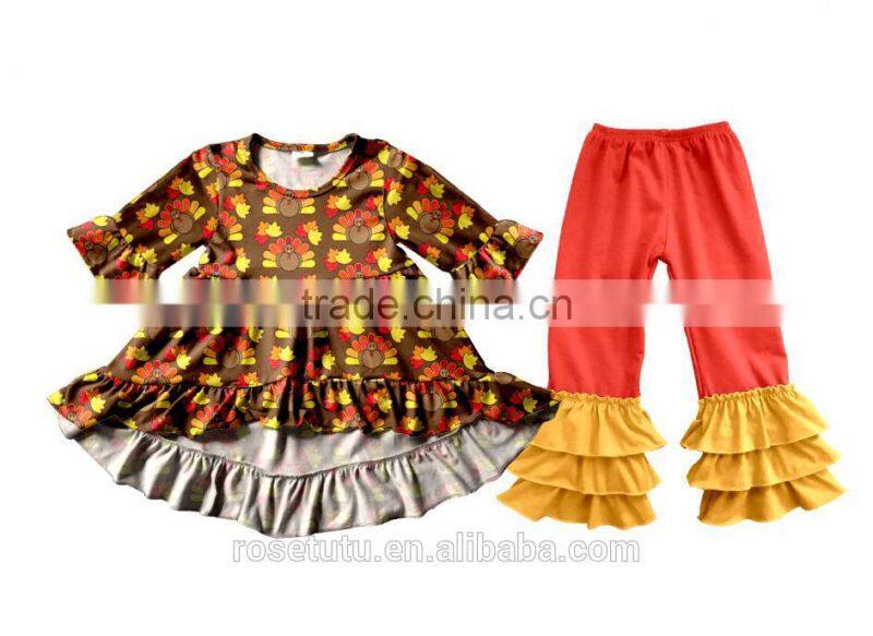 2017 children halloween clothes wholesale chevron fall 2pcs outfit baby winter clothing