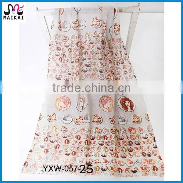 High quality screen printing wool scarf factory china