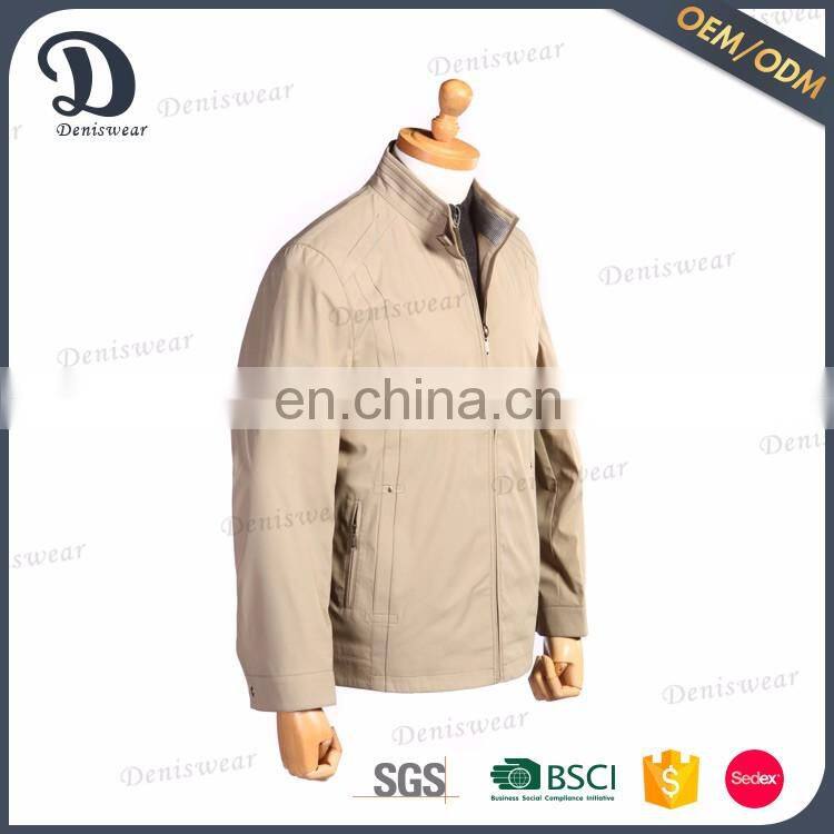 Wholesale mens windbreaker bomber jacket jacket with windproof stand collar