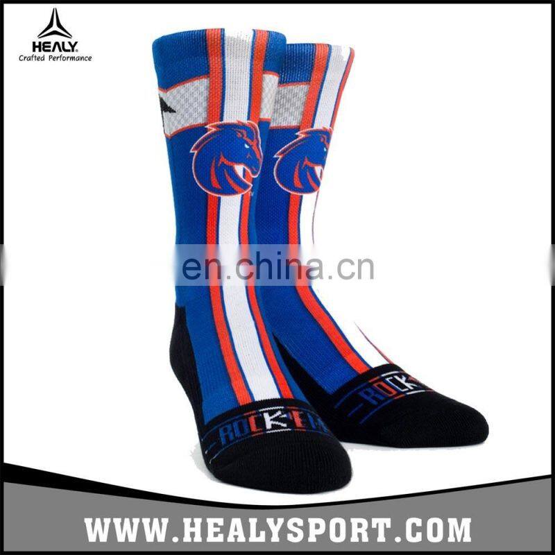 Printing Buster Mascot Boise College Football Comfortable Stretch Cotton Socks