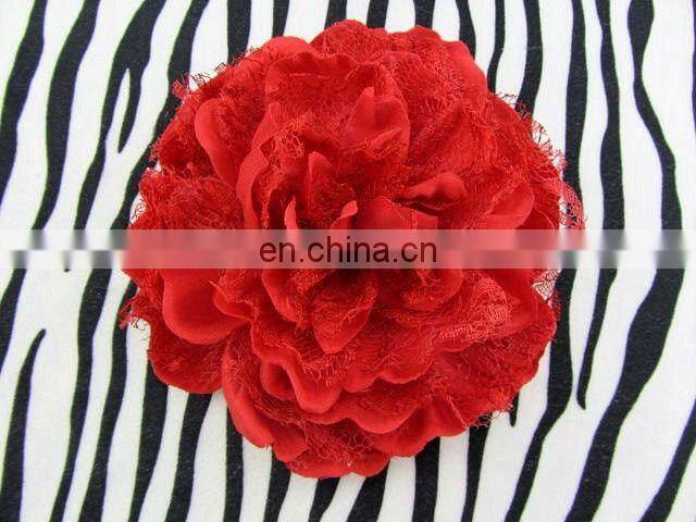 5.5" Large Laced Peony Flowers Silk Peony Flowers Brooch Hair Pin