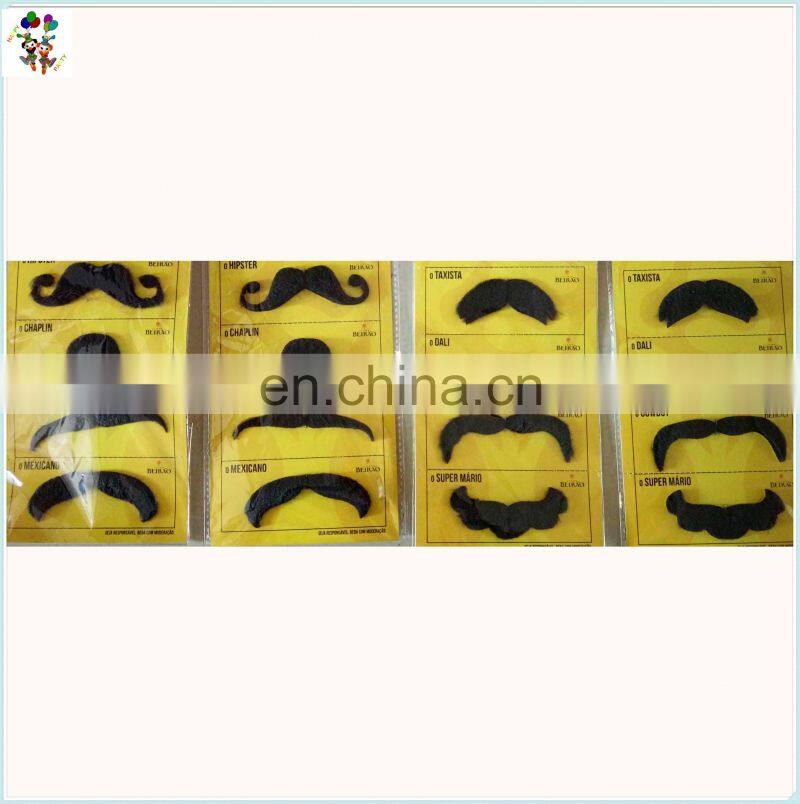 6pcs Halloween Stylish Black Party Fake Beard HPC-1650