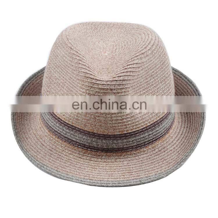 Unisex summer short brim natural paper panama fedora hats for men & women