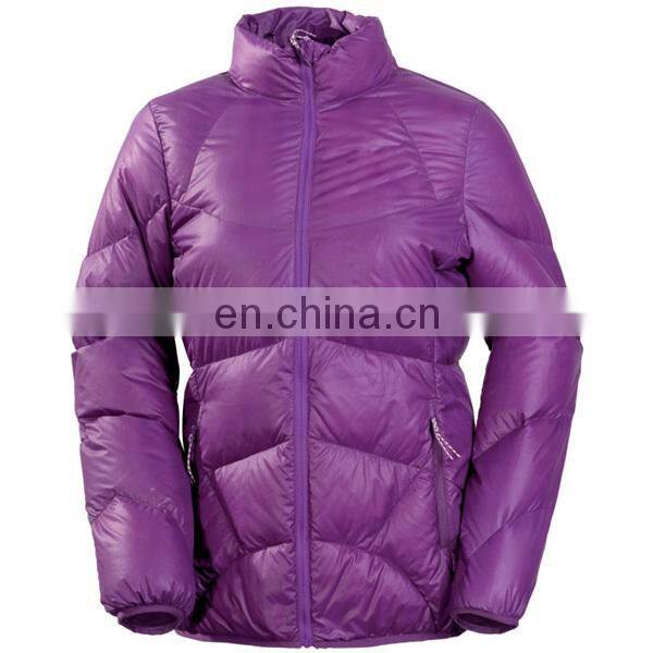 Women duck down jacket with 80% duck down and 20% duck feather