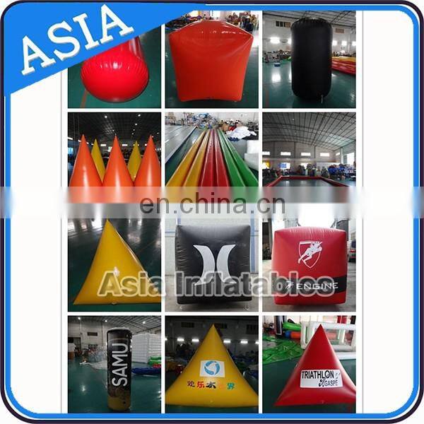 1,5 m High Tomato Inflatable Tube , Swim Cylinder Buoys , Tomato Sailing Buoys