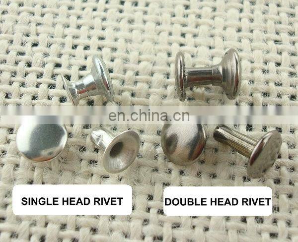 double cap head metal decorative rivets for shoes bag clothing