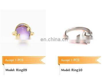 Yiwu factory wholesale silver plating animal sea dolphin wedding rings