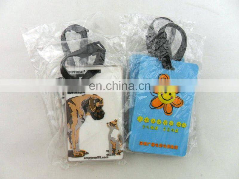 ID clear durable pvc/plastic travel luggage tags