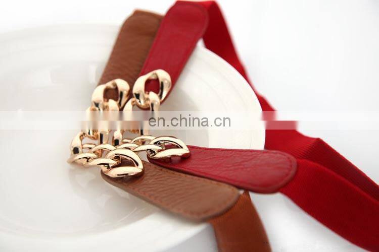 BT0639 Fashion Candy Color PU Leather Alloy Buckle Graceful Women Belt for Dress Cheap Dress Belts