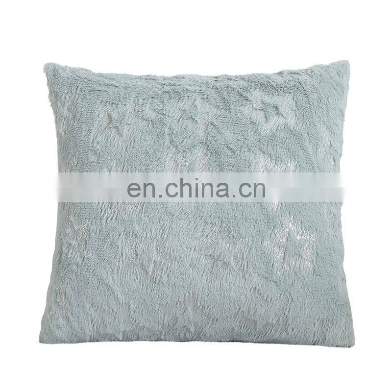 Home decorative velvet pillow cover hot stamping pillow case glitter sofa cushion