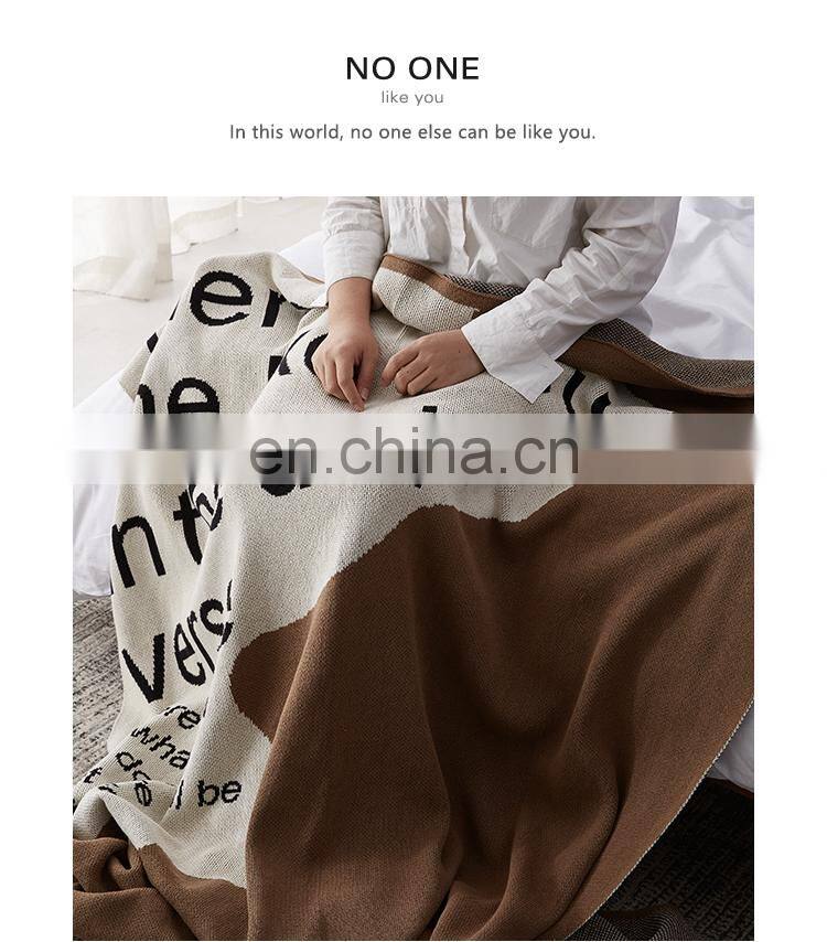 RAWHOUSE Wholesale 100 % cotton soft Knitted blanket