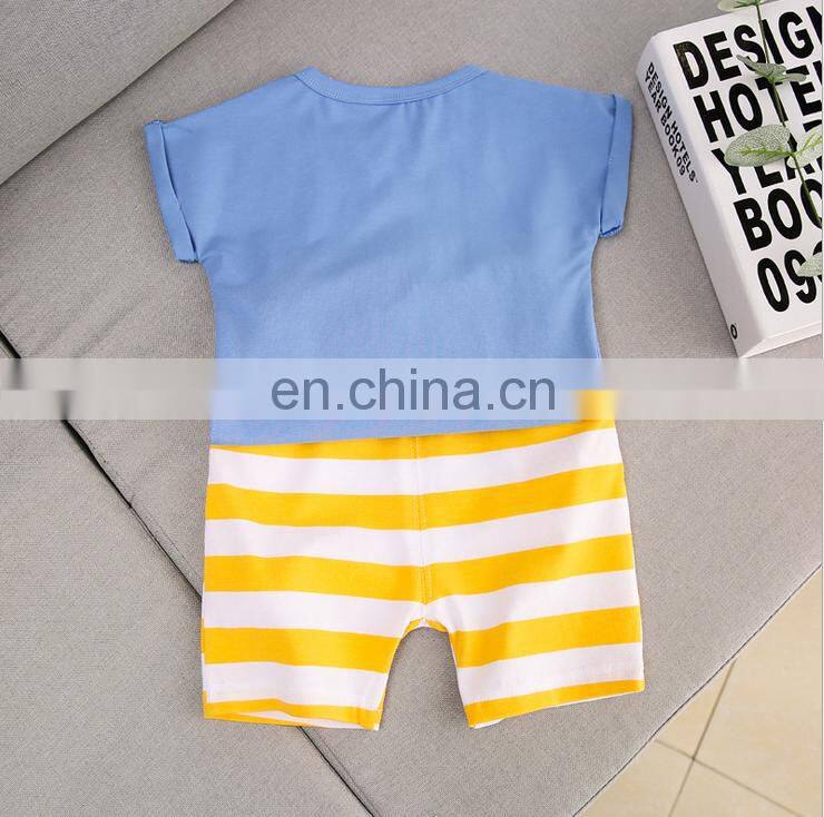 Wholesale 100% Cotton Baby Sets T-Shirt and Short Sets Toddler Boy Summer Boutique Outfits