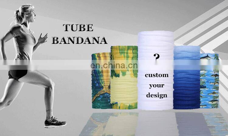 Wholesale Customized Seamless Multifunctional Headwear Outdoor Sports Soft Black Neck Gaiter Tube Bandana Face Mask