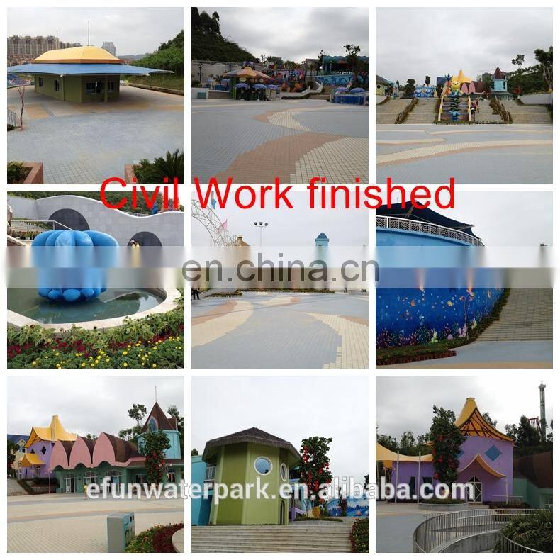 China Guangxi 30,000 Fiberglass Water Slide / Wave Pool / Family Water Playground Water Park