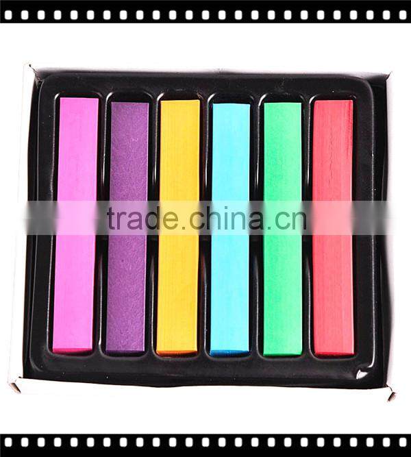 Popular bright colored chalk for hair