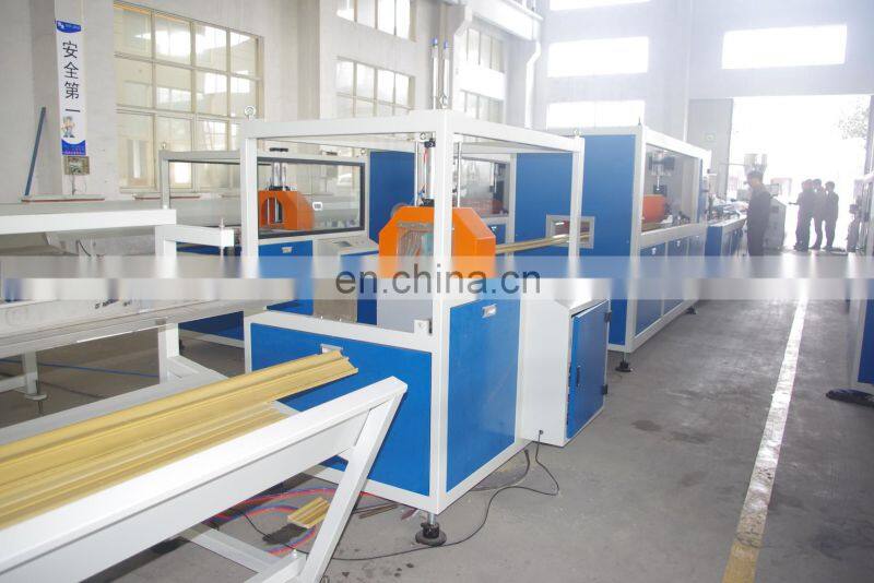 Plastic Wall Sheet Making Machine maker / PVC Cable Trunking Profile Extrusion Production Line