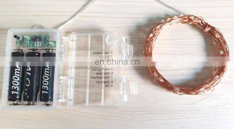 IP65 2020 amazon USB battery box New Fairy Music Christmas LED Copper holiday string Lights With Remote Control