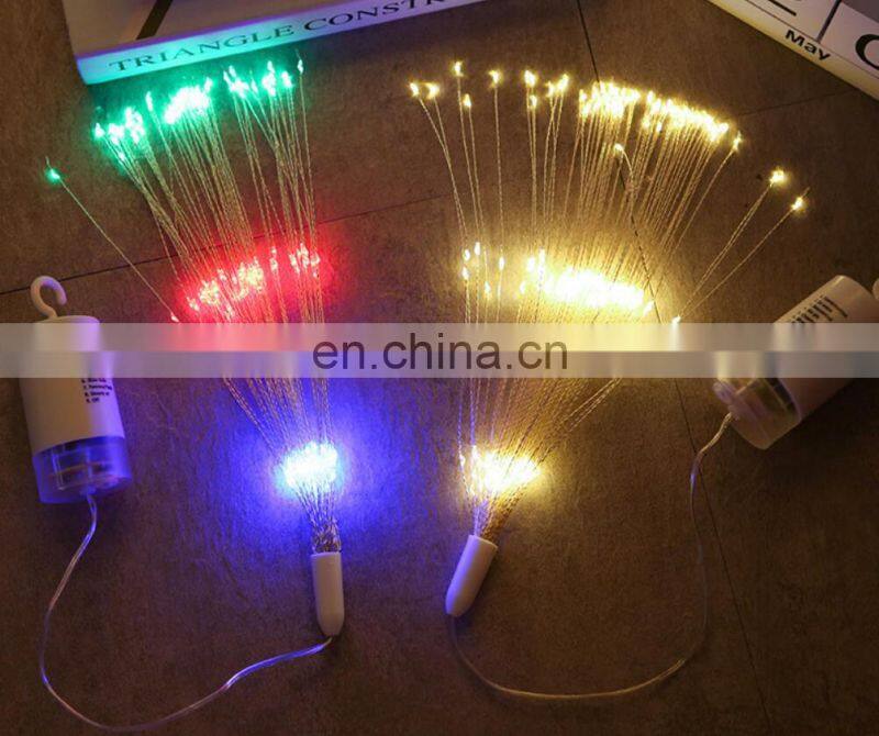 2019 remote control 8 Modes Dimmable Battery Operated Hanging Starburst LED Bouquet Shape string Lights