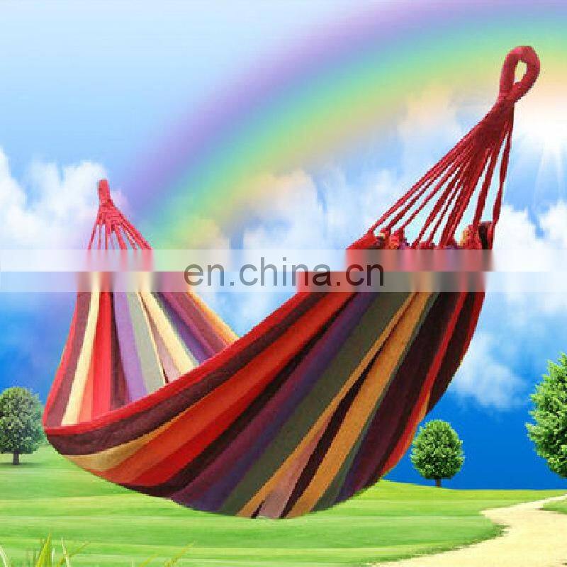 190cm x 80cm Stripe Hang Bed Canvas Hammock 120kg