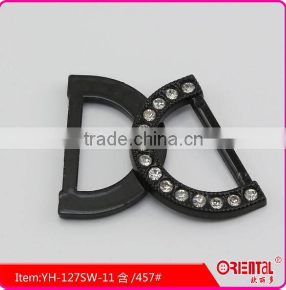 plastic buckle with rhinestone