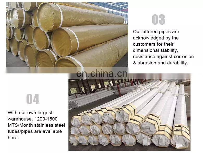 201 304 Stainless Steel SS 316 Round Welded Polished Seamless Pipe