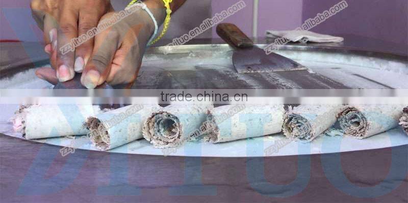 New Style Fried Ice Cream Machine Thailand Roll Fruit Fried Ice Cream Machine China Cheap Flat Pan Fry Ice Cream Machine