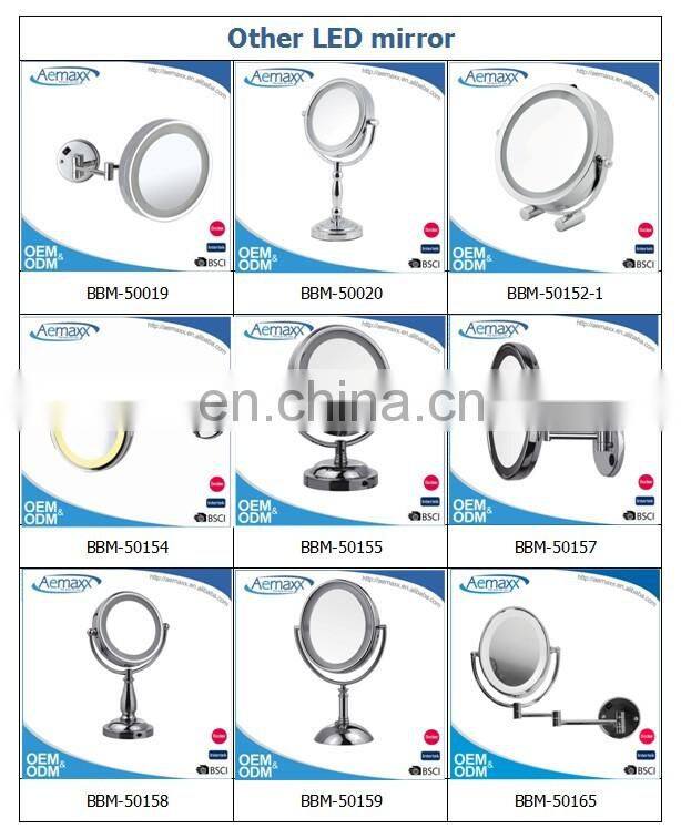 Aemaxx bathroom wall mounted metal square double side makeup mirror