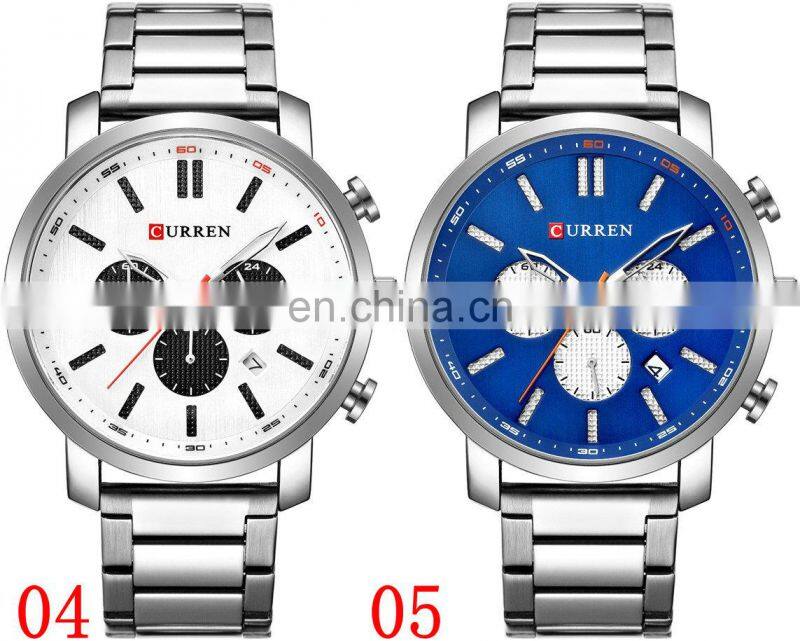 CURREN 8315 Men's Fashion&Casual Watch Japan Quartz Movement Stainless Steel Band Business Watch