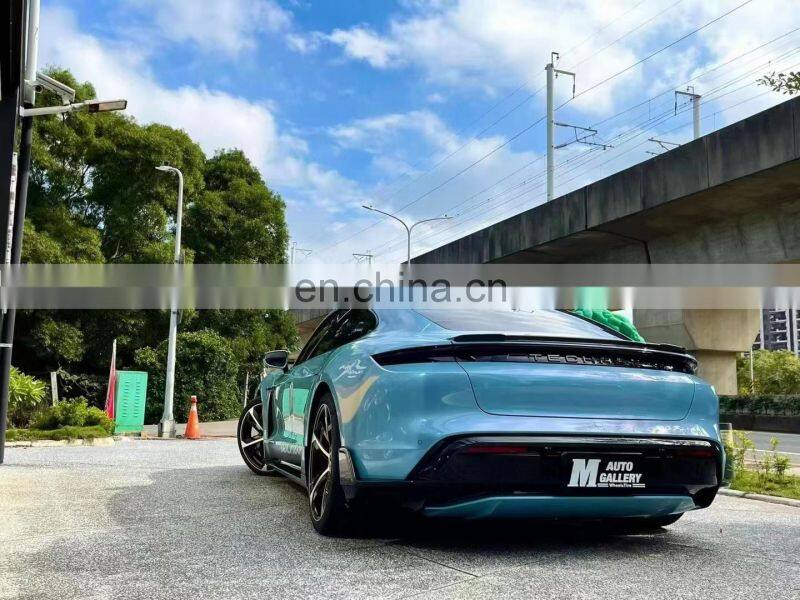 Runde Carbon Fiber Material For Porsche Taycan Techart Style Body Kit Front Lip Rear Lip Side Skirt Spoiler Side Mirror Shell