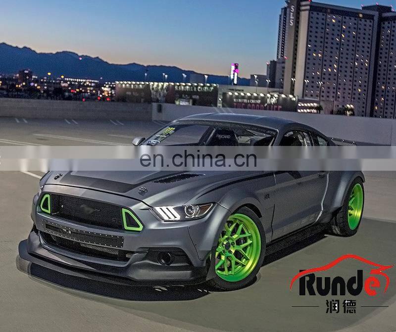Runde Car Modification Body Parts Resin Material RTR Style For 2015-2017 Ford Mustang Wide Body Wheel Eyebrow Fender Body Kit