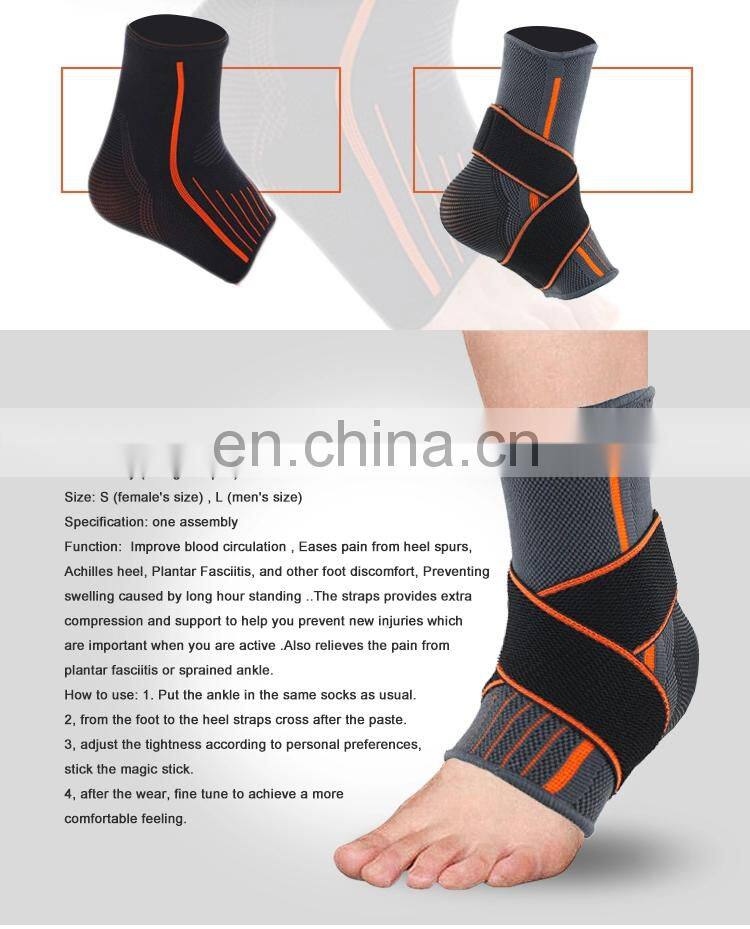 Customized Size Compression Elastic Adjustable Ankle Foot Support