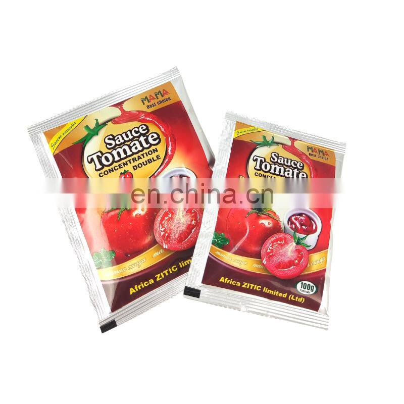 100g custom printing aluminum foil tomato sauce automatic machine roll film packaging film